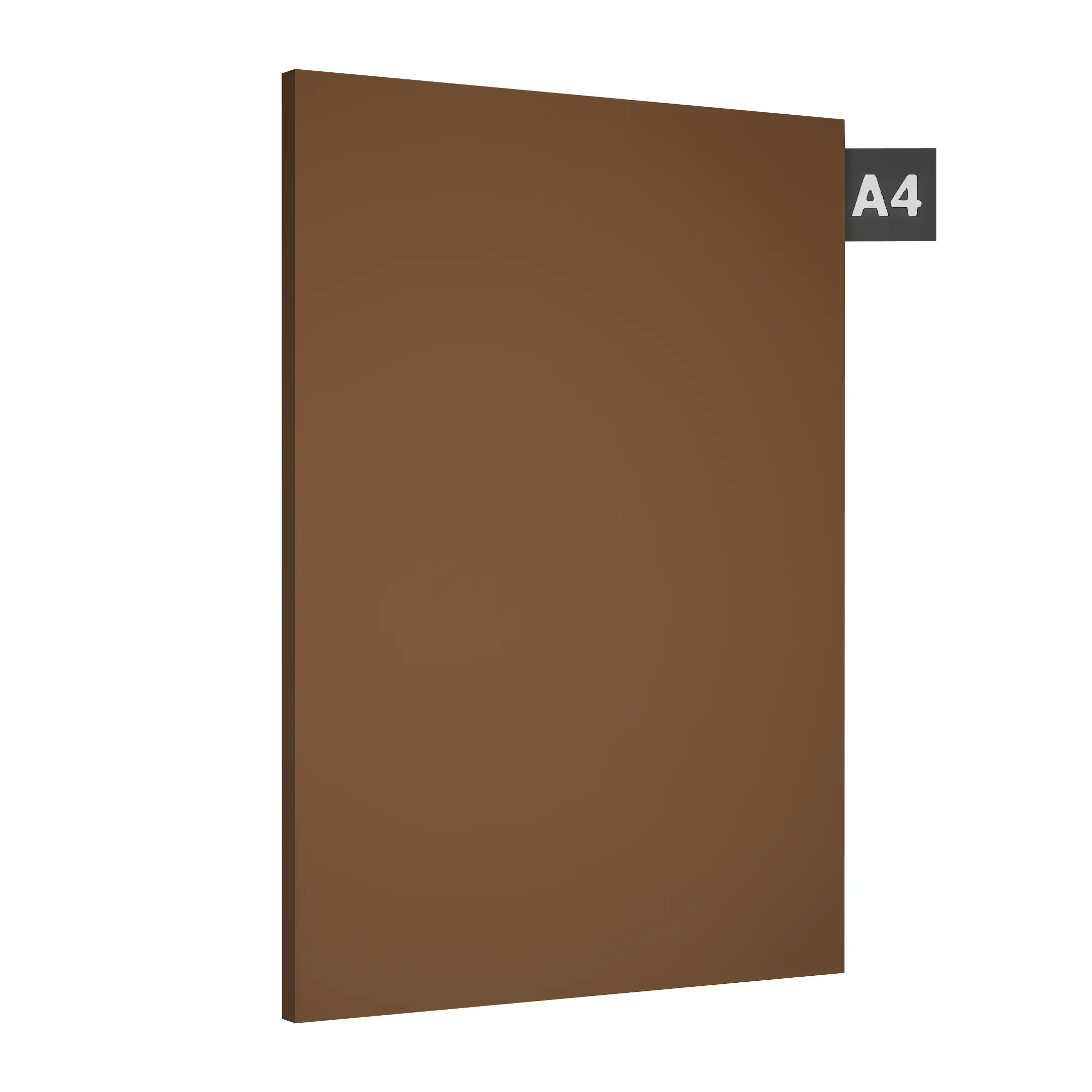 A close-up of a Brown SM 244 with a Super Matte finish Decorative Laminate available at Material Depot in Bangalore