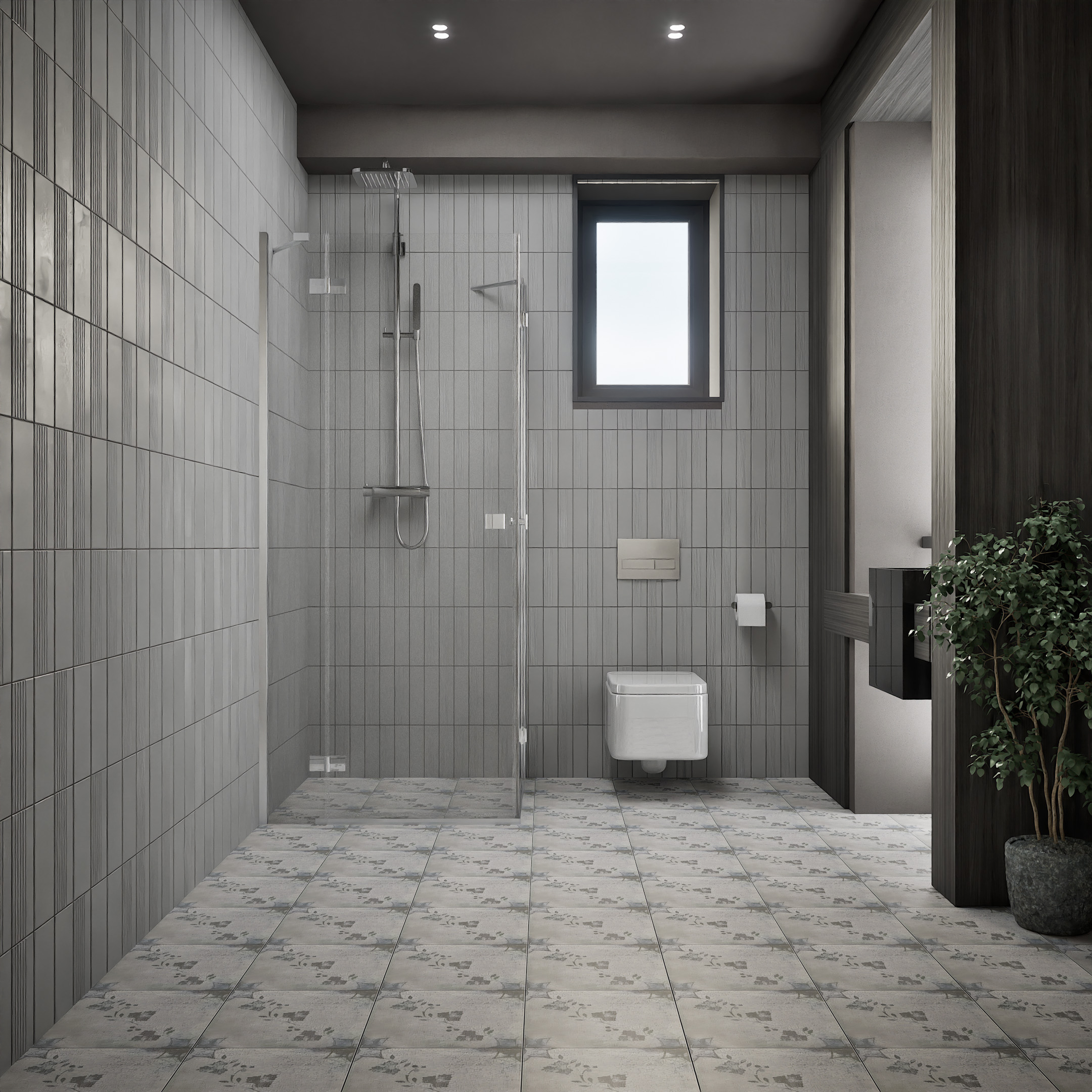 Moroccan Floor & Wall Tile TL 07296 Ash Petal | 1 ft x 1 ft Matte