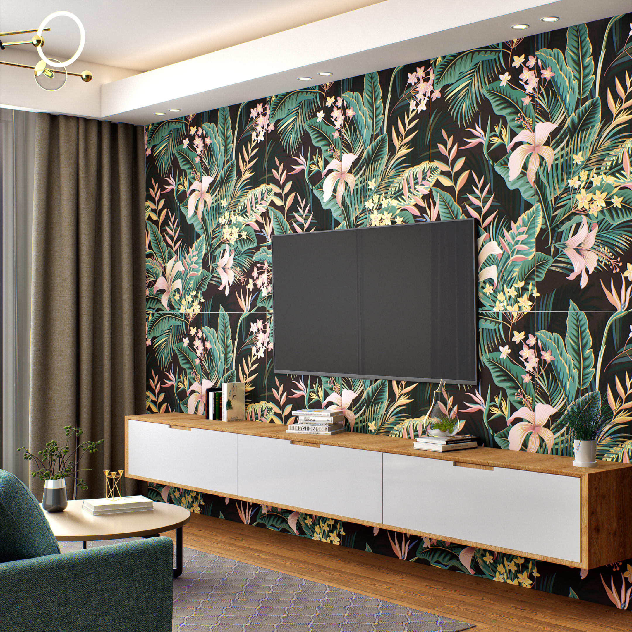 Tropical Wall Highlighter Tile TL 05743 Jewel Eternal Bloom 4 ft x