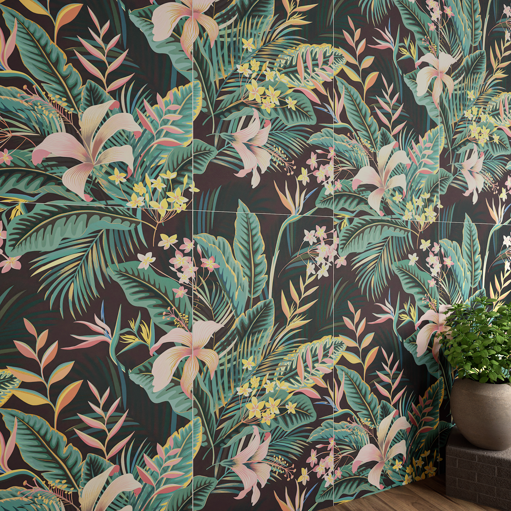 Tropical Wall Highlighter Tile TL 05743 Jewel Eternal Bloom 4 ft x