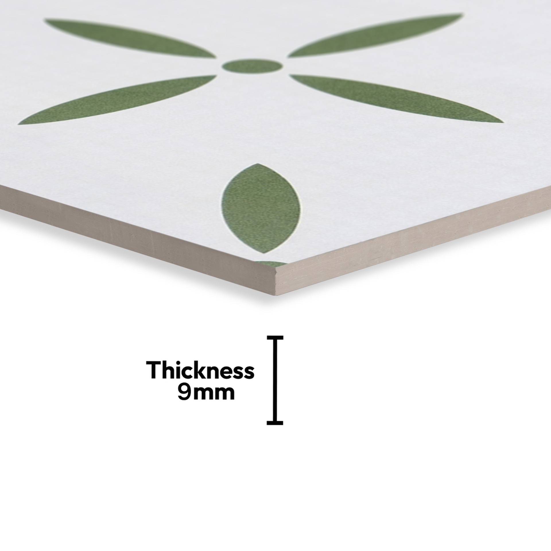 Moroccan Tile TL 05173 Zellige Urban Green Multi Colour 1 ft x 1