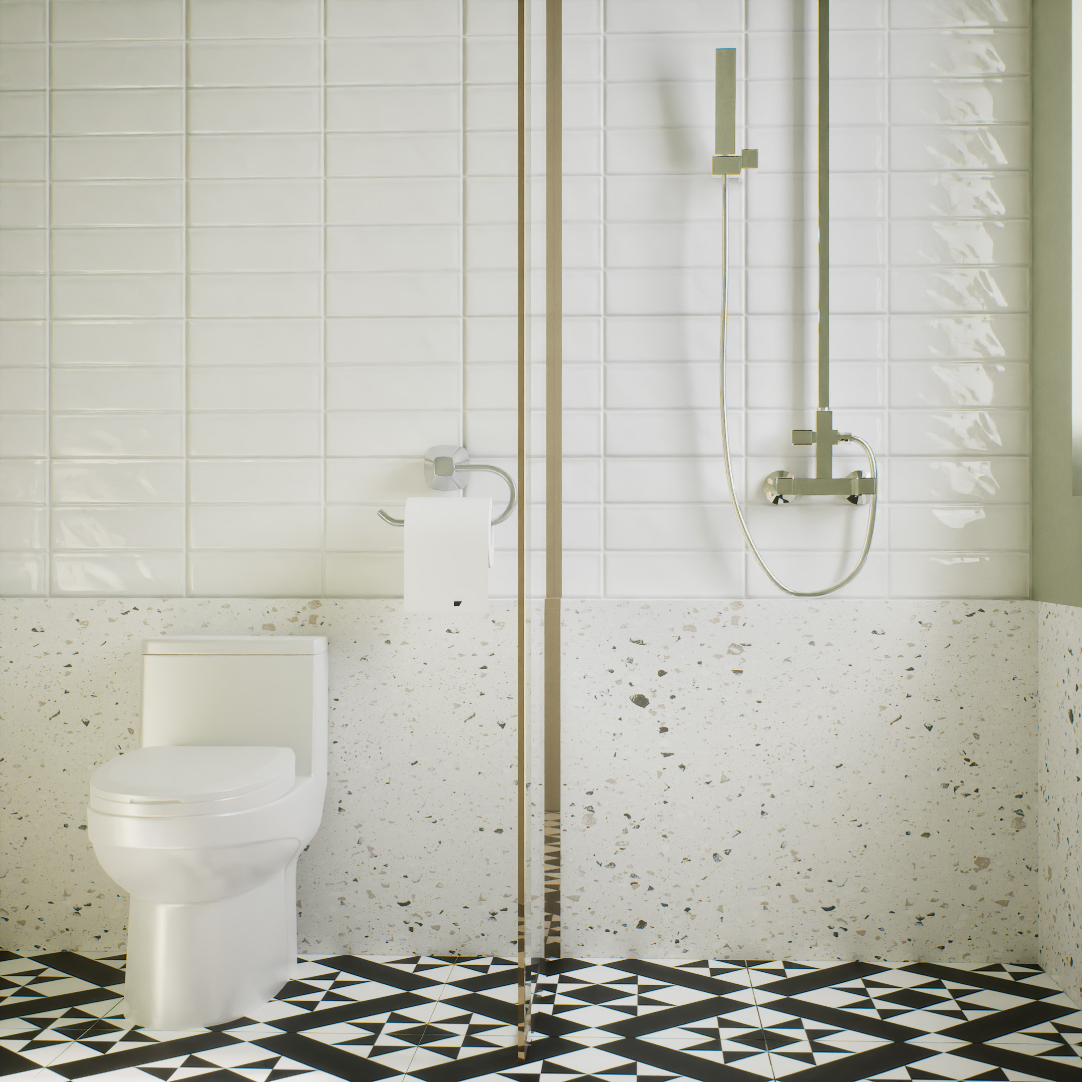 TL 06555 Tile 2 ft x 1 ft - Subway Glossy Wall