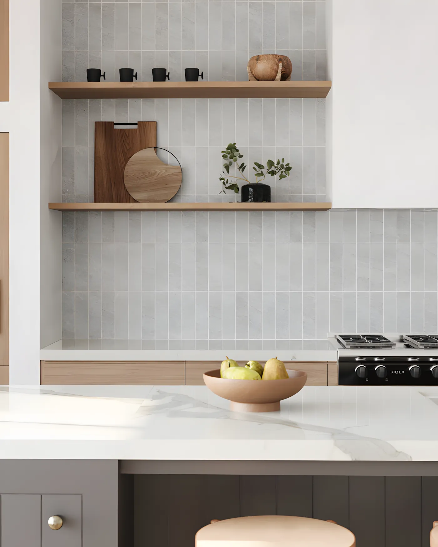 Industrial style Kitchen Design with Light Wood Accents Sobha Dream Acres Panathur | Material Depot