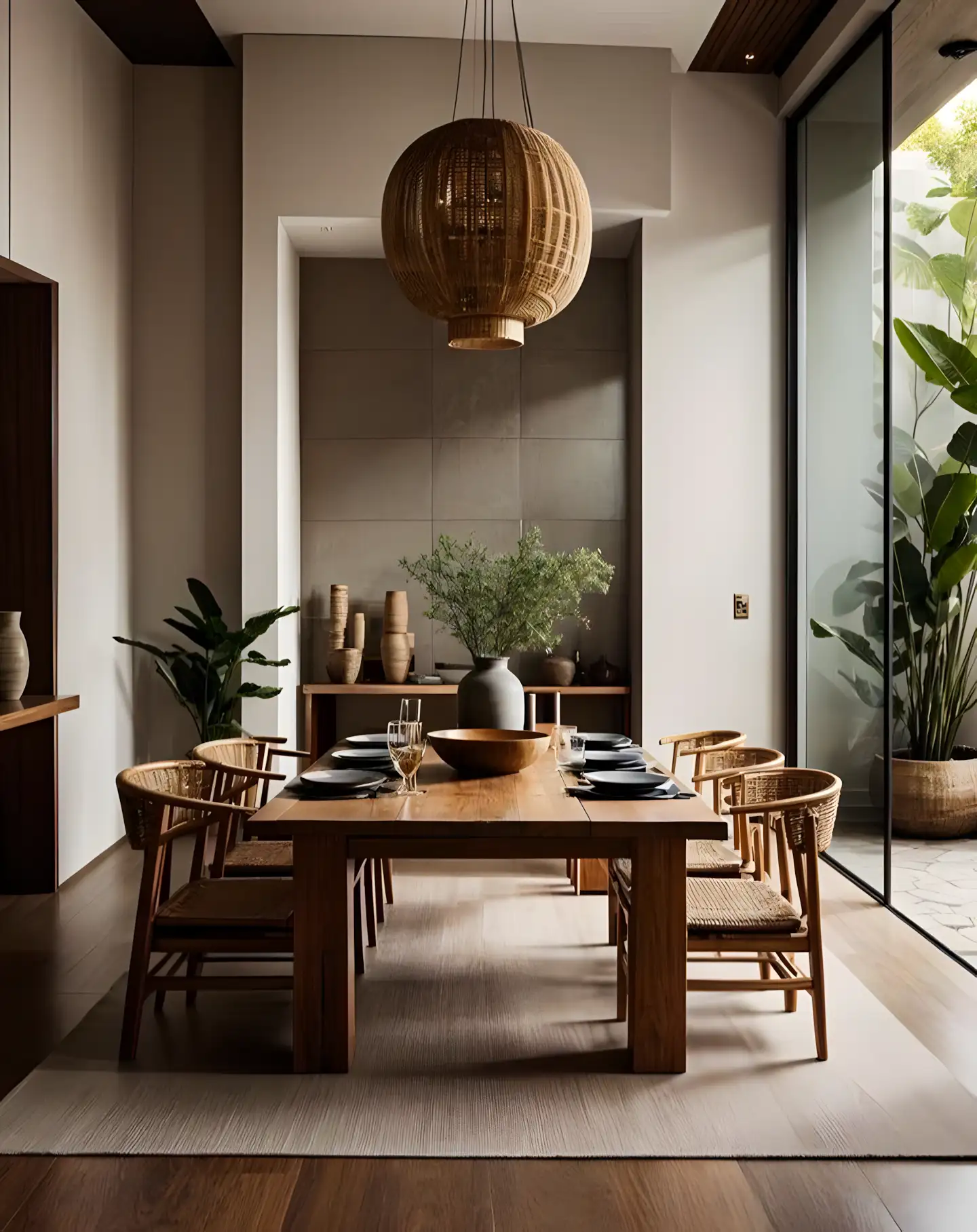 Minimalist Dining Room with Natural Wood Accents | Material Depot