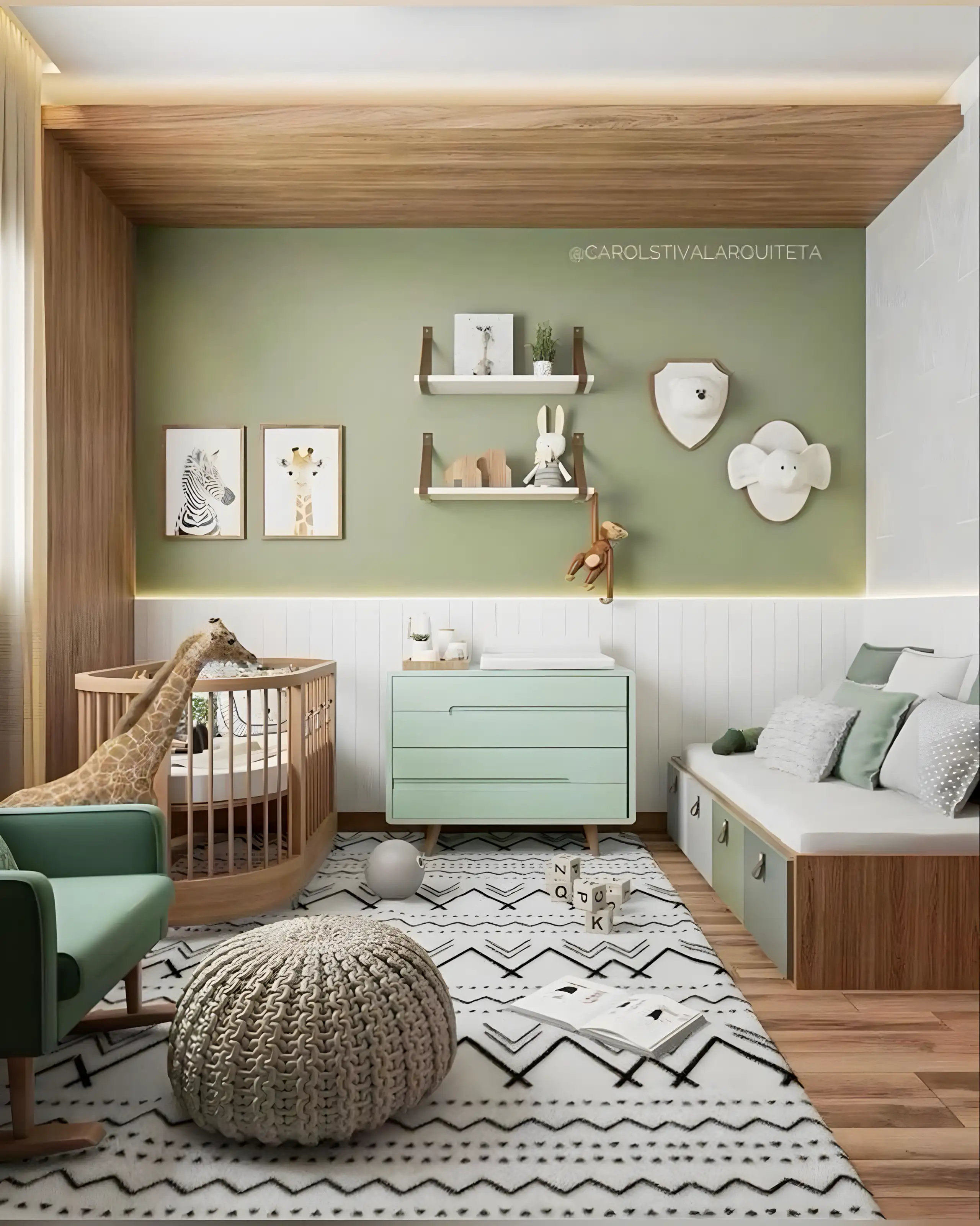 Mint Green Haven: Modern Nursery Retreat | Material Depot