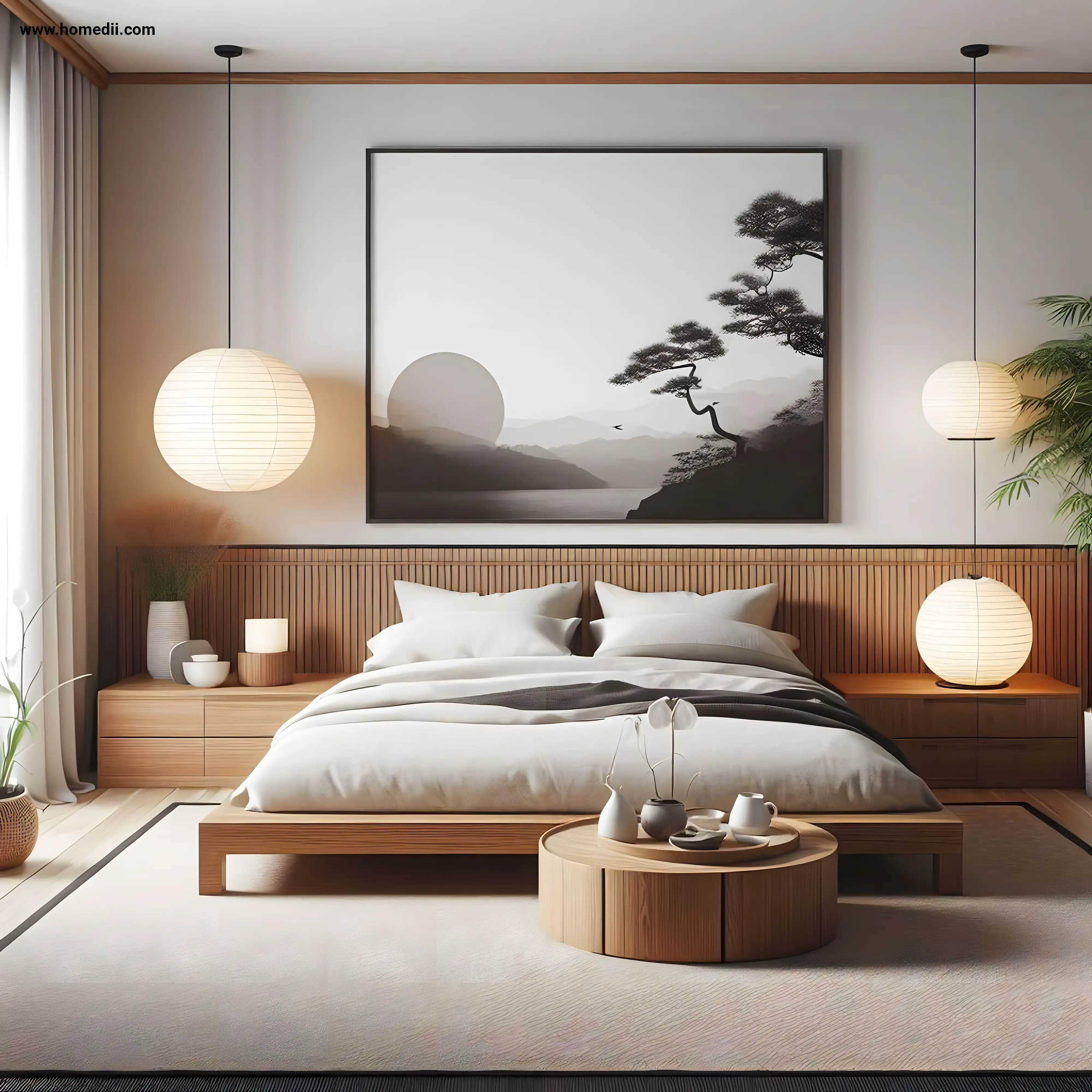 Serene Zen Bedroom with Japanese Minimalism | Material Depot