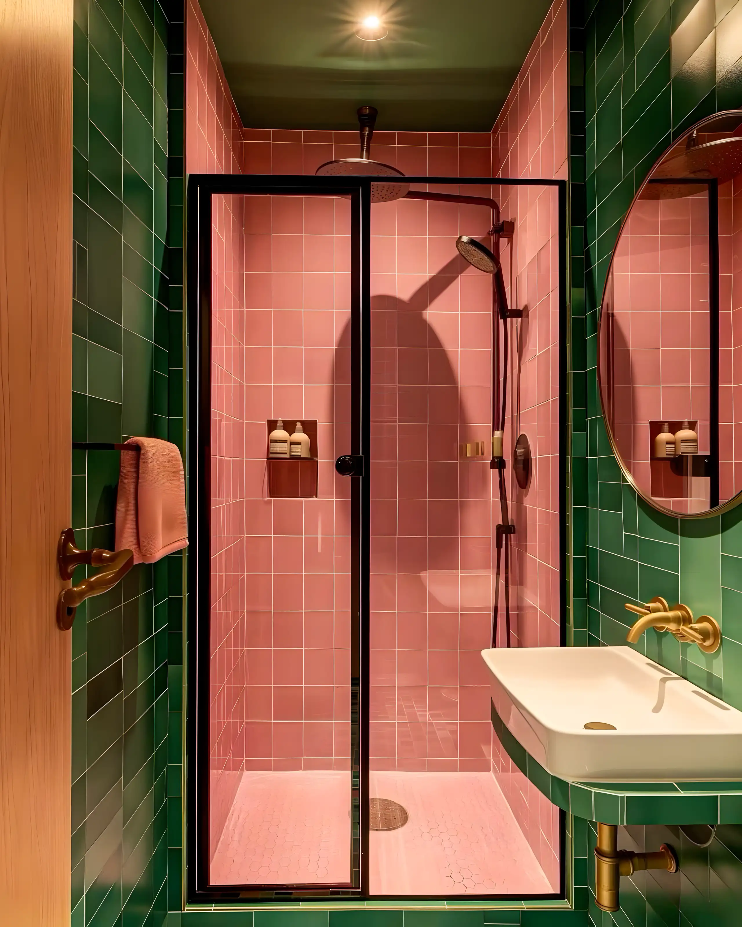 Vibrant Shower Space with Modern Design | Material Depot